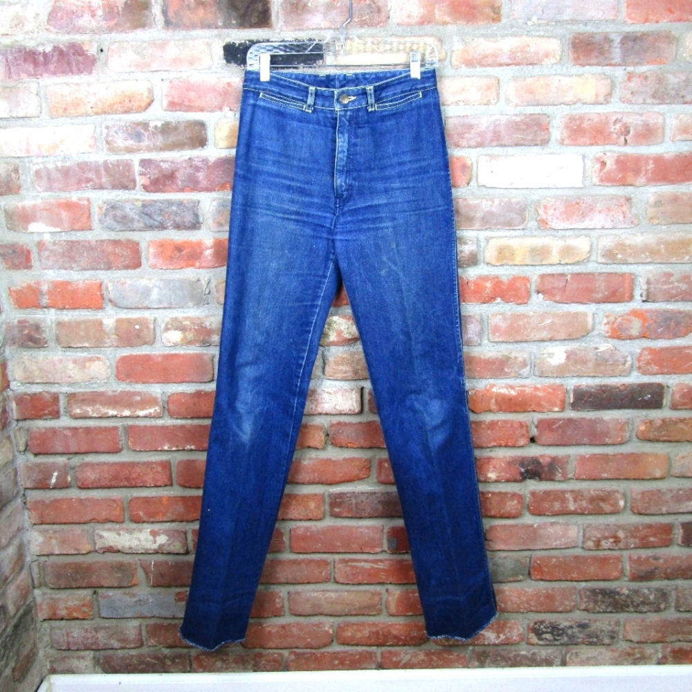 Vintage Sergio Valente Jeans Straight Leg High Rise Tall Embroidered 30